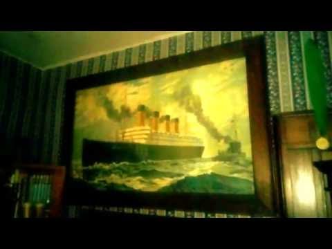A huge  4 foot by 2.8 foot 1914 portrait of the RMS Aquitania