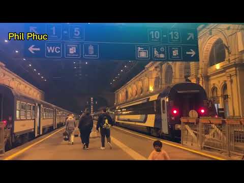 Part 1 - Budapest Keleti Station - Night train Budapest - Feldkirch come to Liechtenstein 04/11/2022