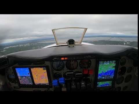 Beechcraft Baron 58P Takeoff in Pensacola climbing through IMC