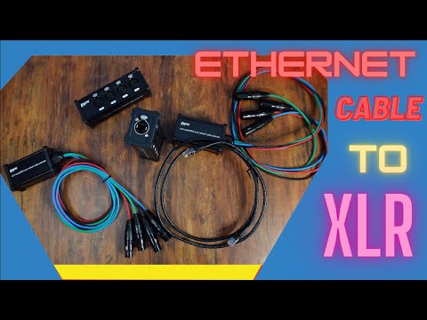 Analog Audio Over Ethernet Cables - 4 channels - Ethercon to XLR Balanced Audio Ethernet Dongles