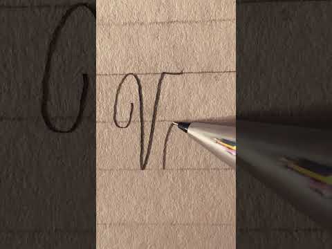 Letra "V" en cursiva 🔥  #calligraphy #caligrafia