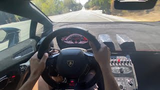 POV: Lamborghini Huracan Performante FAST in the canyons! STRAIGHT PIPED! HEADPHONE USERS BEWARE!