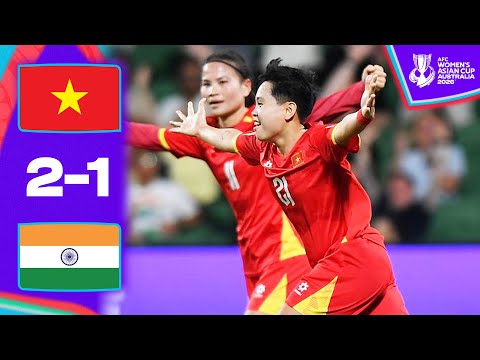 VIETNAM snatch opener in stoppage time! | Vietnam - India | Highlights | AFC Women's Asian Cup™
