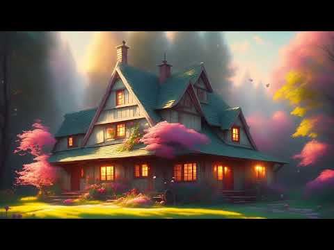 Enchanting Fairy Cottage in the Middle of the Forest - Music & Ambience 🌺🍄✨