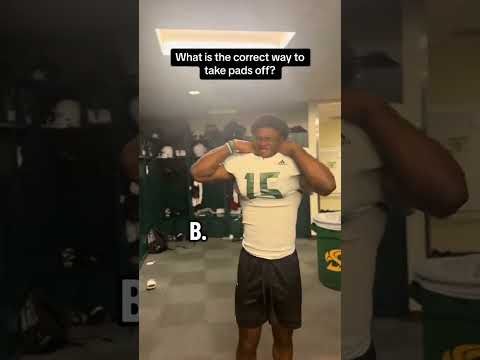 How do you take off your football pads? 🤔🤷‍♂️ #shorts