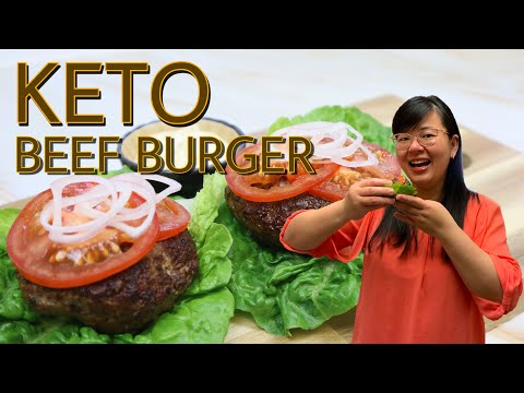 Homemade Keto Beef Burger Patty with Garlic Mayonnaise (Keto friendly)