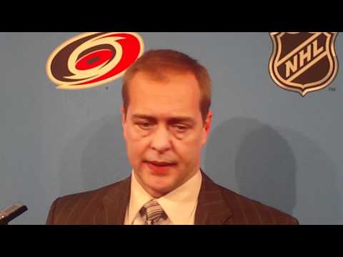 Carolina Hurricanes Paul Maurice after SO win over Calgary Flames 1 11 11