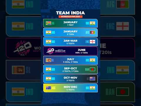 Team India Upcoming Schedule in 2024 #shorts #teamindia #cricket #ipl