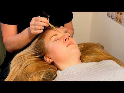 ASMR Acupressure points and massage for the face (Unintentional ASMR, Real person ASMR)