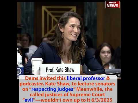 Kate Shaw Called Supreme Court Justices 'Evil' Then Appeared Before Senate to Lecture on 'Respecting Judges': 'I Don't Recall That Word'; Kennedy: 'Gag Me with a Spoon -- You're an Officer of the Court'; Stephen Miller on OBBB: 'If Ronald Reagan Had Passed No Tax on Tips in 1981, There'd Be 15 Museums and History Channel Reels -- That's Just ONE Part of This Bill'