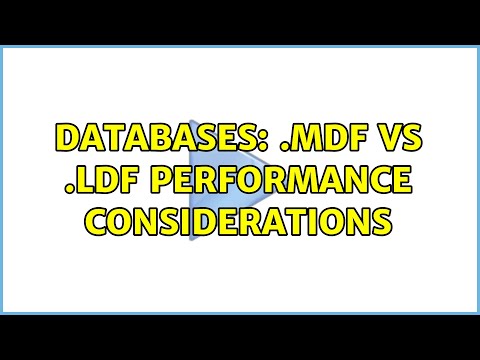 Databases: .mdf vs .ldf Performance considerations