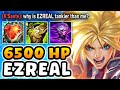 I built TANK on Ezreal Top and it's a Literal Cheat Code (6500+ HP, 1V5 MOST DAMAGE, UNKILLABLE)