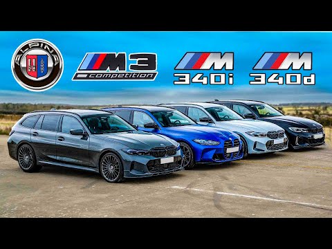 Alpina B3 vs BMW M3 vs M340i vs M340d: ARRANCONES Touring