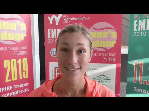 EMPIRE Women's Indoor 2019: SF, interview, Denisa ALLERTOVA (CZE) - Anna ZAJA (GER) 7-6 7-6