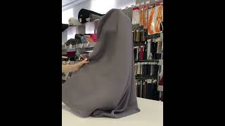 8058-48 Искусственный креп-шёлк цвет Серый 120 гр/м2, 150 см на YouTube 1
