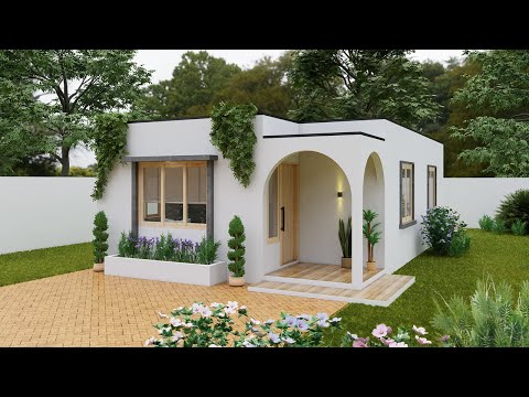 20'x33' (6x10 Metros) Diseño de casa pequeña de 1 piso | Casa moderna de 2 dormitorios