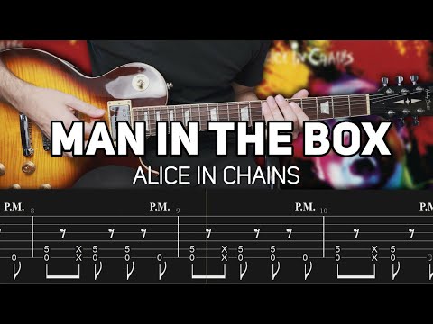 Alice in Chains - Man In The Box (Guitar lesson with TAB)