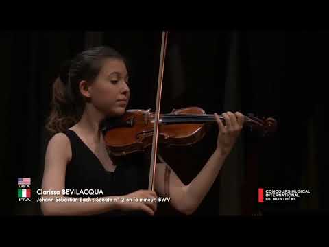 Clarissa Bevilacqua - Bach,  Sonata No. 2  in A minor, BWV 1003 - Andante, Allegro