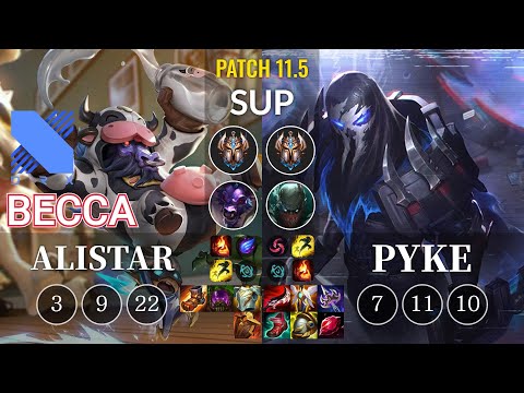 DRX Becca Alistar vs Pyke Sup - KR Patch 11.5