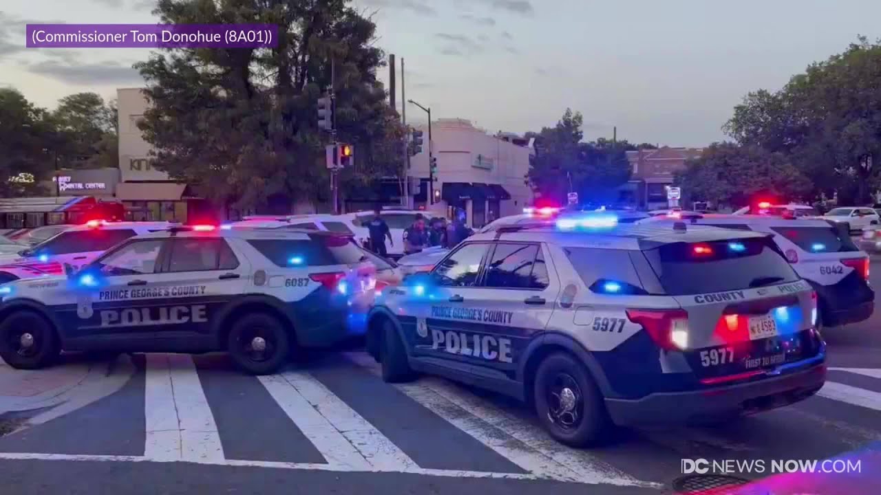 Prince George’s County police chase stolen car into DC, multiple cruisers struck