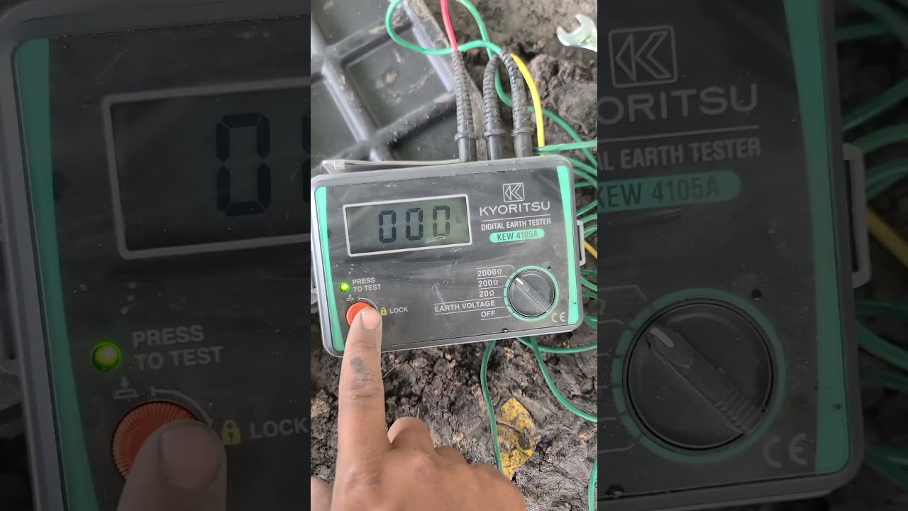 Ground testing for lightning ⚡ protection system.