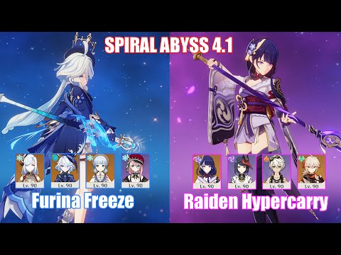 C0 Furina Freeze & C0 Raiden Hypercarry | Spiral Abyss 4.1 | Genshin Impact