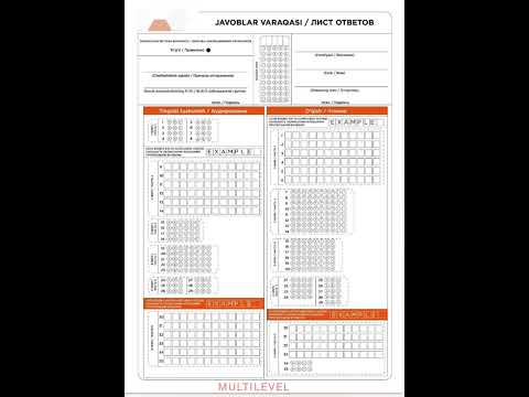 Multilevel javoblar varaqasi