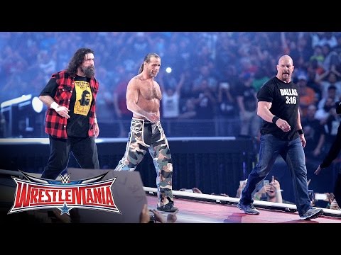 "Stone Cold", HBK and Mick Foley make a surprise appearance: WrestleMania 32 on WWE Network