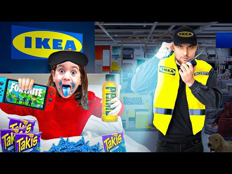 KLEINER JUNGE übernachtet EINE NACHT im IKEA 😱 (POLIZEI KOMMT)