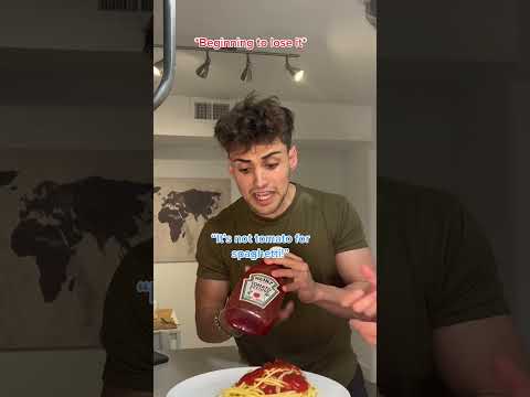 Spaghetti with ketchup vs a very angry Italian🍝 What else should I do next?