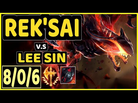 WARDEN (REK'SAI) vs LEE SIN - 8/0/6 KDA JUNGLE CHALLENGER GAMEPLAY - EUW