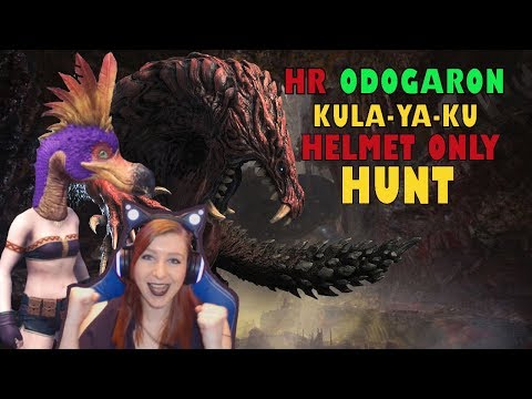 HIGH RANK ODOGARON HUNT | KULA-YA-KU HELMET ONLY - Monster Hunter World Challenge Gameplay Video