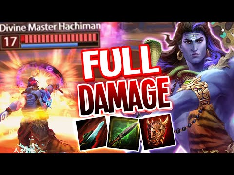 Shiva With a FULL DAMAGE BUILD is SMITE's STRONGEST GOD!