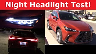 2024 Lexus NX 350h Headlight Test and Night Drive