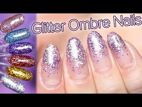 Easy Glitter OMBRE Nails using Modelones Gel Video