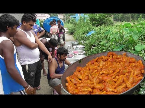 Indian Street Food at Marriage Ceremony | Full Chicken Leg Piece Tandoori Preparation | Food Lovers Video