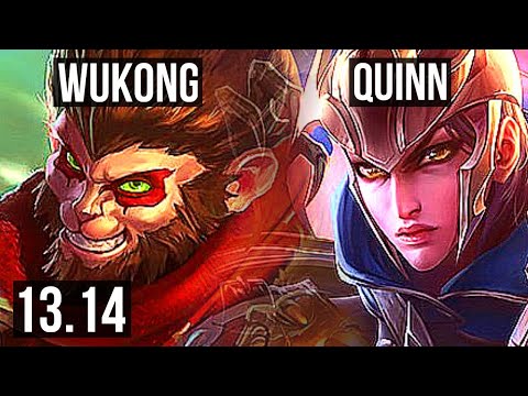 WUKONG vs QUINN (TOP) | 3.8M mastery, 7/0/2, 600+ games, Godlike | KR Master | 13.14
