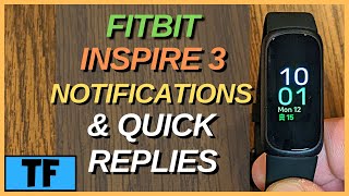 Fitbit Inspire 3 How To Setup and Customize Notifications & [Quick Replies]