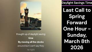 Daylight Savings Time - With Lyrics