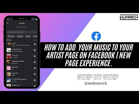 How To Add Your Music To Your Artist Page On Facebook | New Page Experience