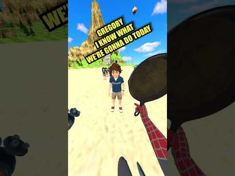 Spider-Man VR VS GREGORY FNAF SON #vr #virtualreality #spiderman #gaming