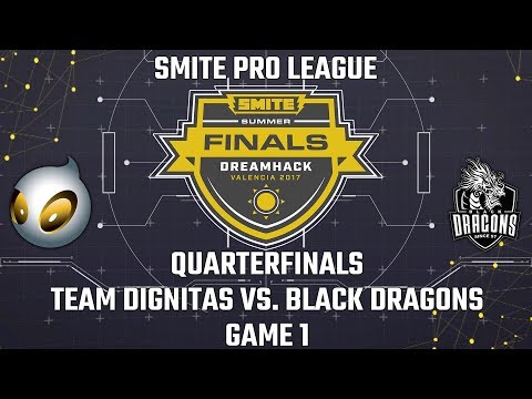 SMITE Pro League Summer Finals 2017: Quarterfinals - Team Dignitas vs. Black Dragons (Game 1)