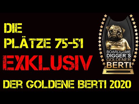 Der Goldene Berti 2020 - Plätze 75-51 - Boardgame Digger Communitypreis - Top 100 Spiele