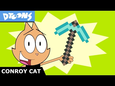 Dtoons - Conroy Cat - What Chu Got #11 | Diamond Pickaxe - Minecraft | A Dtoons Cartoon