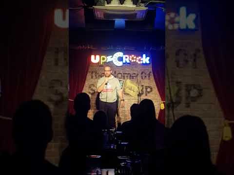 Saban Kazim beating the blackout at Up The Creek with Chicken Jokes
