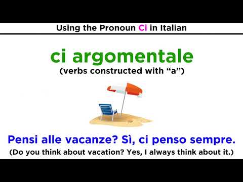 The Pronoun Ci in Italian