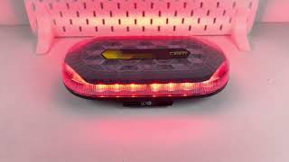 AKU LED rampa modrá/červená, 48xLED, magnet, 328mm, ECE R65 R10