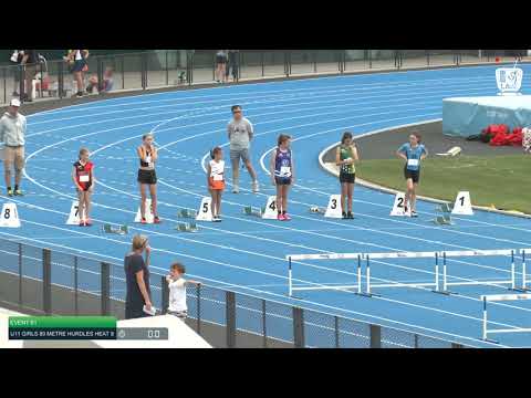 U11 Girls 80m Hurdles Heat 8: 2021 State Combined Events Championships // LAVicTV