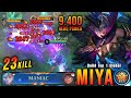 23 Kills MANIAC Brutal Damage Miya With 9 400 MMR Road To Top 1 Global Miya MLBB