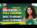 MS EXCEL Full Course For Beginners In 3 HOURS FREE 2024 Edition